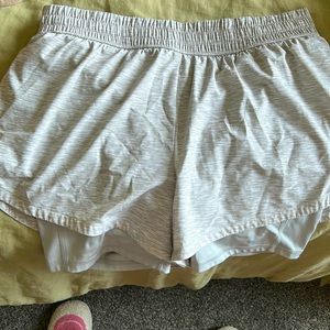 Cute gray running shorts! With built In spandex!